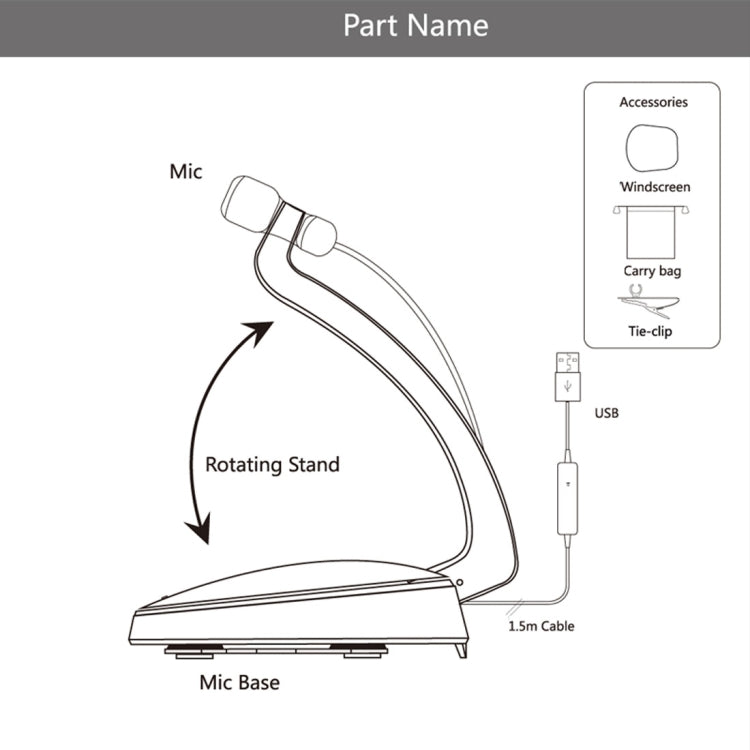 Yanmai SF-911B USB 2.0 Professional Condenser Sound Recording Microphone with Base Holder, Cable Length: 1.5m, Compatible with PC and Mac for Live Broadcast Show, KTV, etc.(Black) - Microphone by Yanmai | Online Shopping South Africa | PMC TechLife | Buy Now Pay Later Mobicred