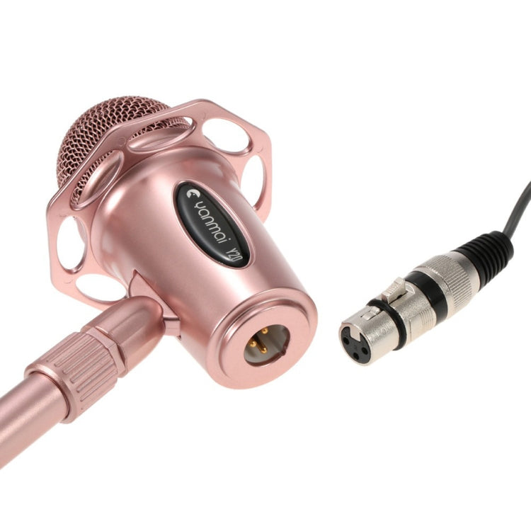 Yanmai Y20 Professional Game Condenser Microphone  with Tripod Holder, Cable Length: 1.8m, Compatible with PC and Mac for  Live Broadcast Show, KTV, etc.(Rose Gold) - Microphone by Yanmai | Online Shopping South Africa | PMC TechLife | Buy Now Pay Later Mobicred