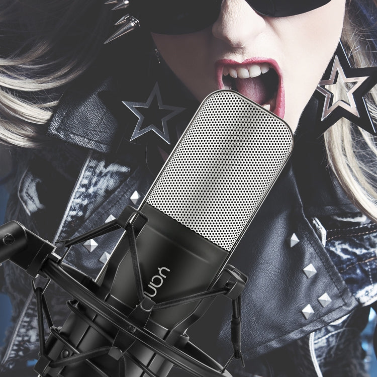 Yanmai Q8 Professional Game Condenser Sound Recording Microphone with Holder, Compatible with PC and Mac for  Live Broadcast Show, KTV, etc.(Black) - Microphone by Yanmai | Online Shopping South Africa | PMC TechLife | Buy Now Pay Later Mobicred