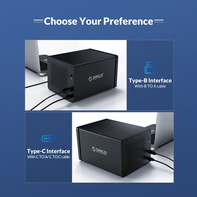ORICO NS500U3 3.5 inch 5 Bay USB 3.0 Hard Drive Enclosure(Black) - HDD Enclosure by ORICO | Online Shopping South Africa | PMC TechLife | Buy Now Pay Later Mobicred