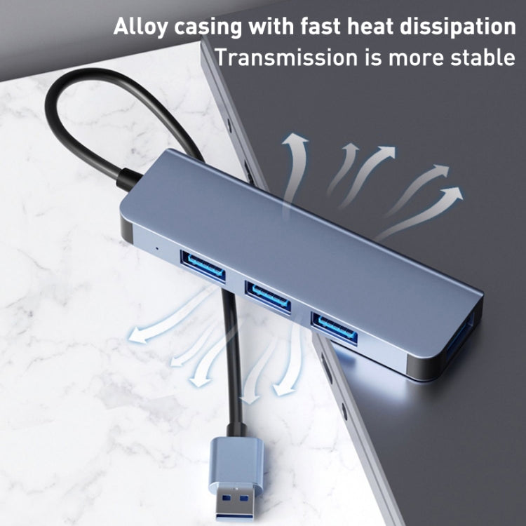 BYL-2013U3 12cm 4 in 1 USB to USB3.0x4 HUB Adapter - USB HUB by PMC Jewellery | Online Shopping South Africa | PMC Jewellery | Buy Now Pay Later Mobicred