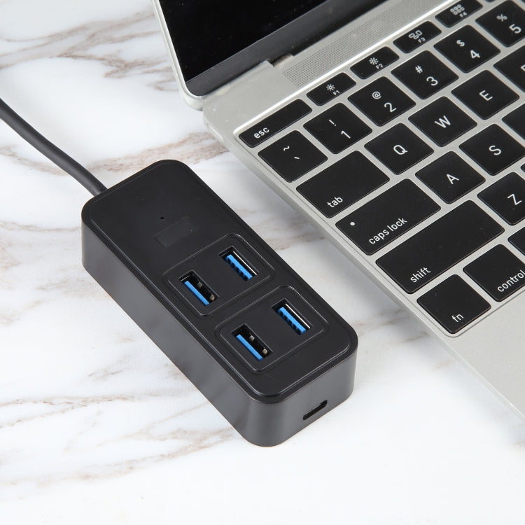 BYL-1901T 5 in 1 USB-C / Type-C to USB3.0x4+USB-C / Type-C HUB Adapter - USB HUB by PMC TechLife | Online Shopping South Africa | PMC TechLife | Buy Now Pay Later Mobicred
