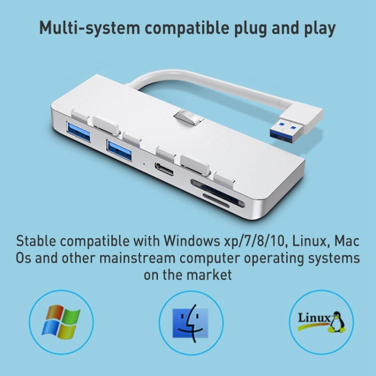 Rocketek HC412 USB3.0 x 3 + SD / TF Card Reader HUB Adapter - free shipping - PMC Jewellery - Order now!
