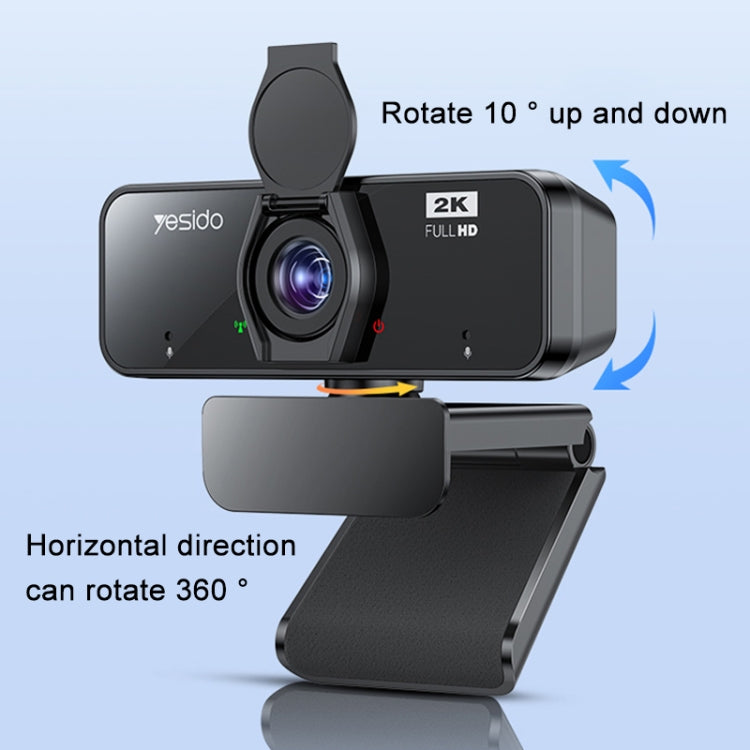 Yesido KM14 2K 4.0MP HD USB Webcam, Cable Length 1.5m - free shipping - PMC Jewellery - Order now!