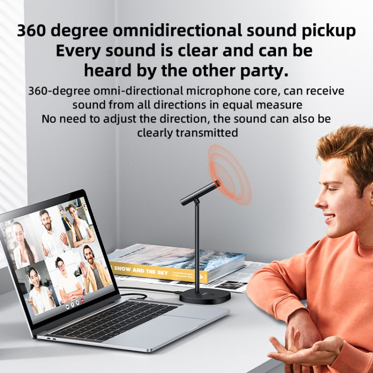 YESIDO KR18 360 Degree Omnidirectional Desktop Noise USB Canceling Microphone - Microphone by Yesido | Online Shopping South Africa | PMC TechLife | Buy Now Pay Later Mobicred