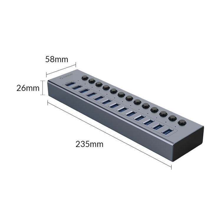 ORICO BT2U3-13AB-GY-BP Multi-Ports Individual Switches HUB, UK Plug - free shipping - PMC Jewellery - Order now!