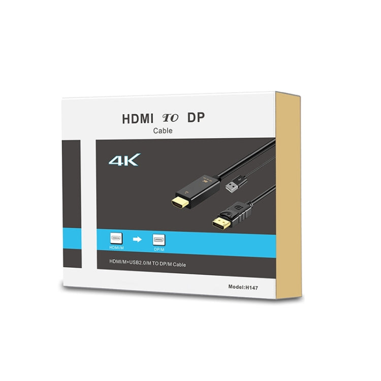 Onten H147 HDMI Male + USB 2.0 Male to DisplayPort Male Adapter Cable, Length：1.8m - free shipping - PMC Jewellery - Order now!