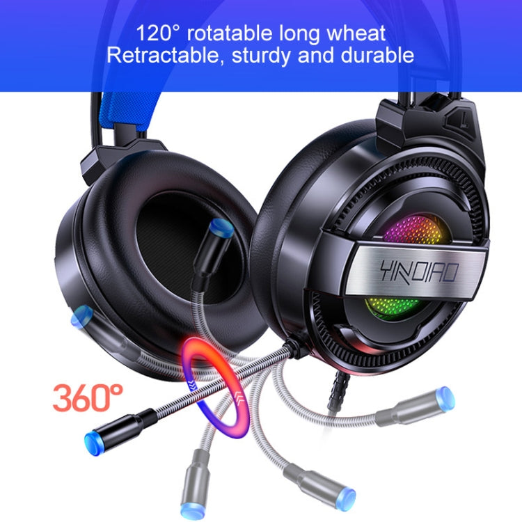 YINDIAO Q3 USB Wired E-sports Gaming Headset with Mic & RGB Light, Cable Length: 1.67m (White) - free shipping - PMC Jewellery - Order now!