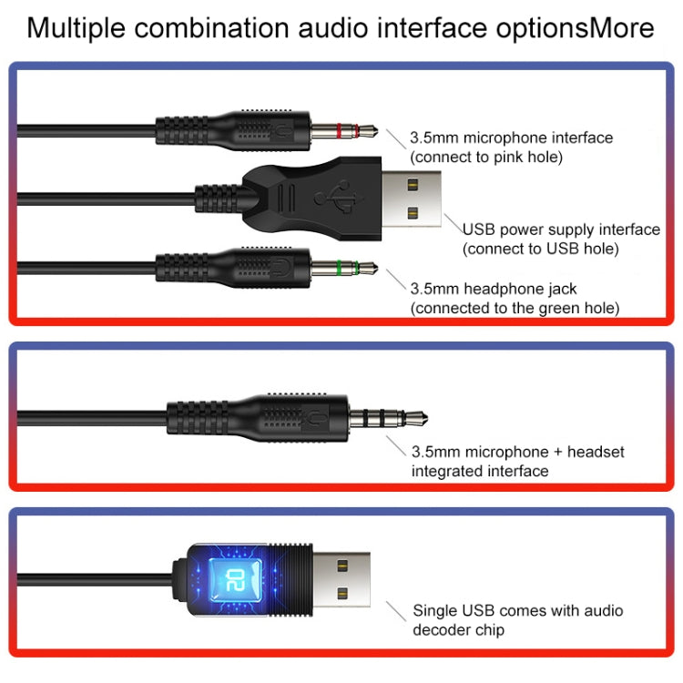 YINDIAO Q3 USB Wired E-sports Gaming Headset with Mic & RGB Light, Cable Length: 1.67m (White) - free shipping - PMC Jewellery - Order now!