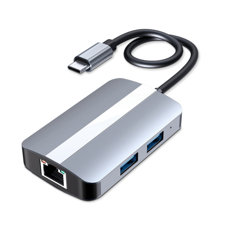 BYL-2112 5 in 1 USB-C / Type-C to USB Multifunctional Docking Station HUB Adapter - USB HUB by PMC Jewellery | Online Shopping South Africa | PMC Jewellery | Buy Now Pay Later Mobicred