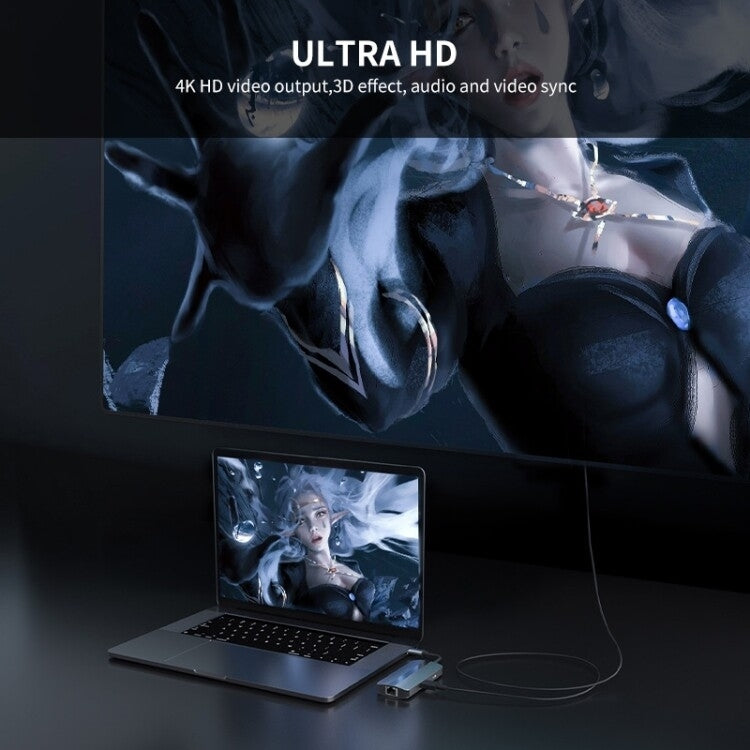 BYL-2209 6 in 1 USB-C / Type-C to USB Multifunctional Docking Station HUB Adapter - USB HUB by PMC Jewellery | Online Shopping South Africa | PMC Jewellery | Buy Now Pay Later Mobicred