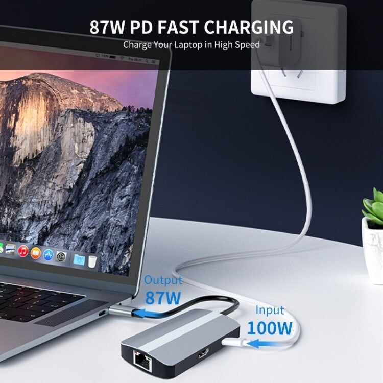 BYL-2209 6 in 1 USB-C / Type-C to USB Multifunctional Docking Station HUB Adapter - USB HUB by PMC Jewellery | Online Shopping South Africa | PMC Jewellery | Buy Now Pay Later Mobicred