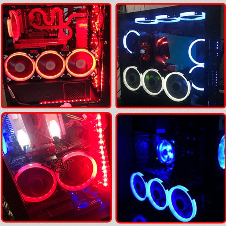 Color LED 12cm 3pin Computer Components Chassis Fan Computer Host Cooling Fan Silent Fan Cooling, with Power Connection Cable & Green Light(Green) - Fan Cooling by PMC Jewellery | Online Shopping South Africa | PMC Jewellery | Buy Now Pay Later Mobicred