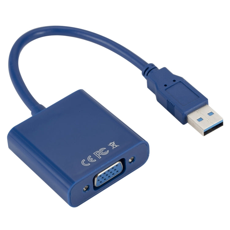External Graphics Card Converter Cable USB3.0 to VGA, Resolution: 720P(Blue) - Converter by PMC TechLife | Online Shopping South Africa | PMC TechLife | Buy Now Pay Later Mobicred