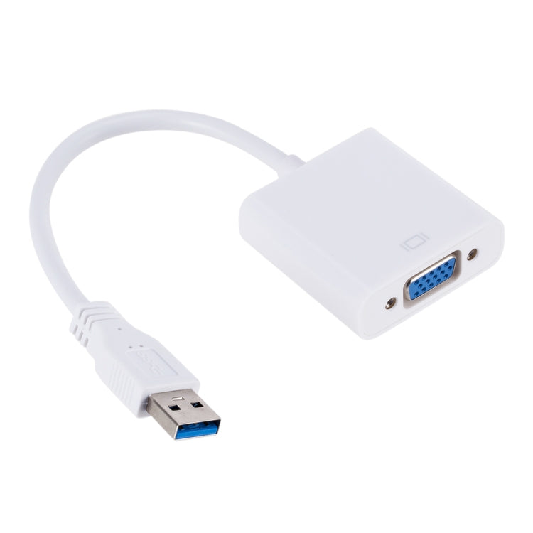 External Graphics Card Converter Cable USB3.0 to VGA, Resolution: 1080P(White) - Converter by PMC TechLife | Online Shopping South Africa | PMC TechLife | Buy Now Pay Later Mobicred