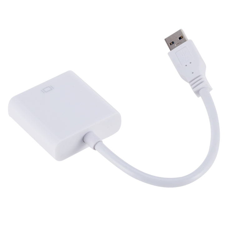 External Graphics Card Converter Cable USB3.0 to VGA, Resolution: 1080P(White) - Converter by PMC TechLife | Online Shopping South Africa | PMC TechLife | Buy Now Pay Later Mobicred