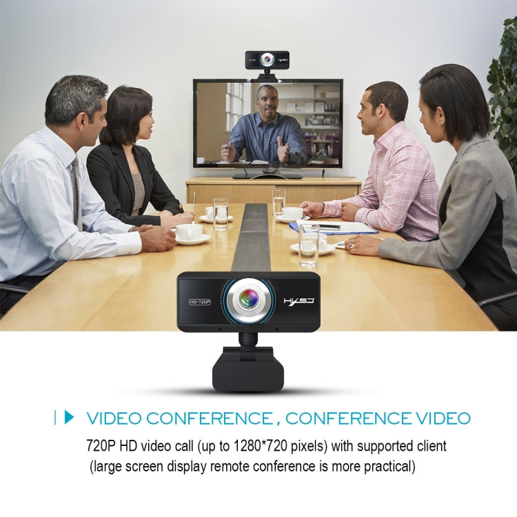 HXSJ S90 30fps 1 Megapixel 720P HD Webcam for Desktop / Laptop / Android TV, with 8m Sound Absorbing Microphone, Cable Length: 1.5m - free shipping - PMC Jewellery - Order now!