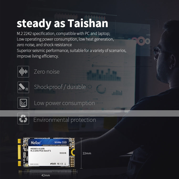 Netac N930ES 512GB M.2 2242 PCIe Gen3x2 Solid State Drive - free shipping - PMC Jewellery - Order now!