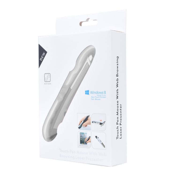 PR-08 6-keys Smart Wireless Optical Mouse with Stylus Pen & Laser Function (Grey) - free shipping - PMC Jewellery - Order now!
