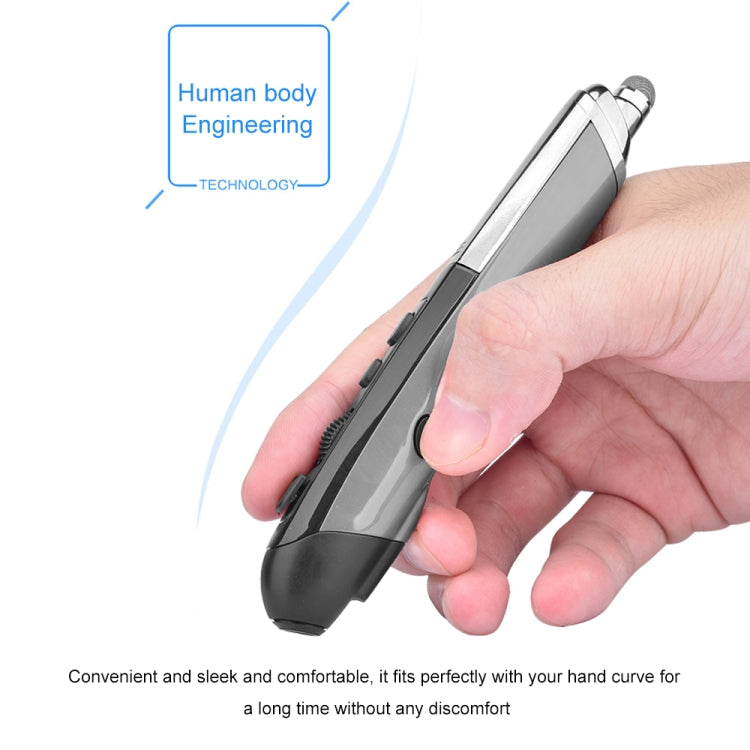 PR-08 6-keys Smart Wireless Optical Mouse with Stylus Pen & Laser Function (Grey) - free shipping - PMC Jewellery - Order now!