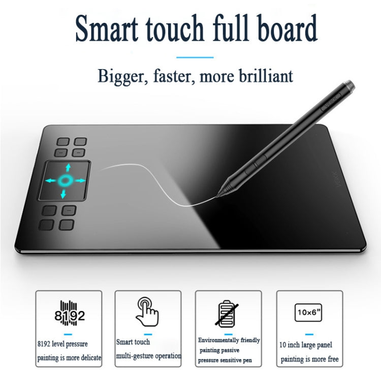 VEIKK A50 10x6 inch 5080 LPI Smart Touch Electronic Graphic Tablet, with Type-c Interface - free shipping - PMC TechLife - Order now!