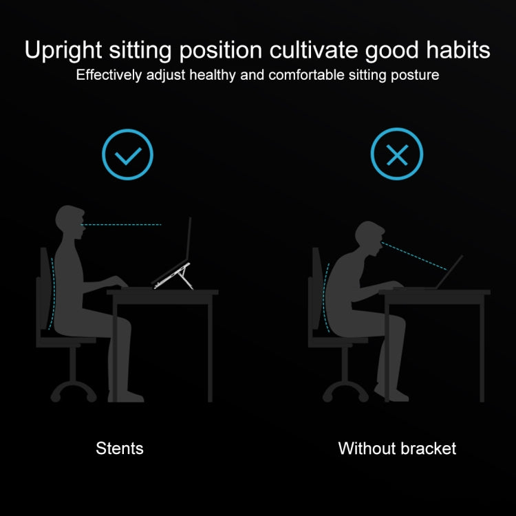 COOLCOLD U2S Portable Foldable Hollow Double Triangle Height Adjustable Aluminum Alloy Bracket for Laptop - free shipping - PMC Jewellery - Order now!