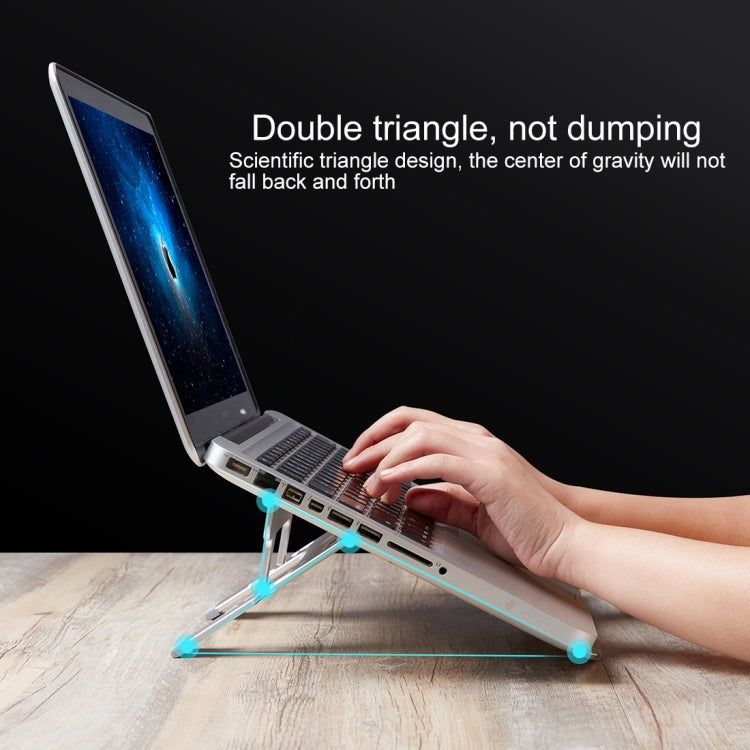 COOLCOLD U2S Portable Foldable Hollow Double Triangle Height Adjustable Aluminum Alloy Bracket for Laptop - free shipping - PMC Jewellery - Order now!
