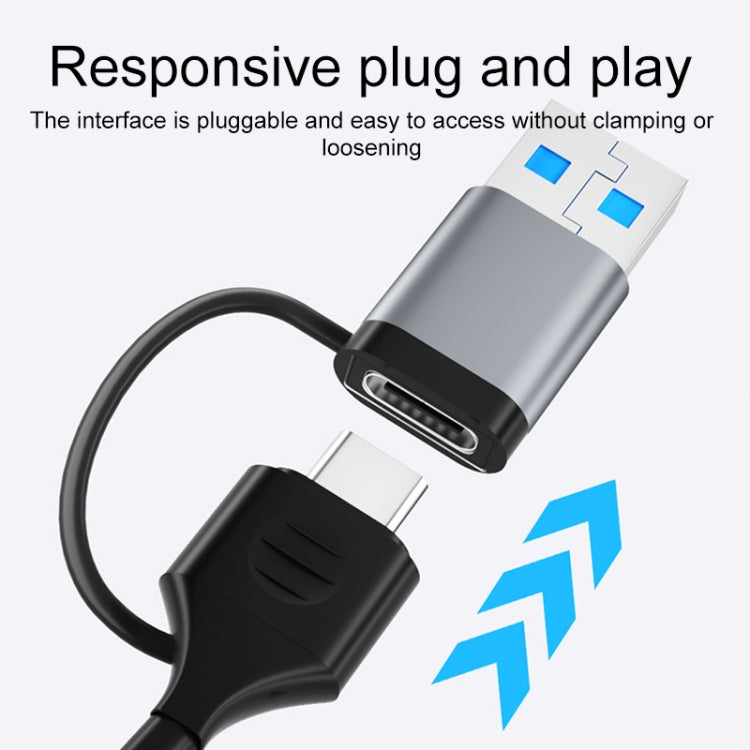 V252B 4 in 1 USB + USB-C/Type-C to USB Multifunctional Docking Station HUB Adapter - USB HUB by PMC Jewellery | Online Shopping South Africa | PMC Jewellery | Buy Now Pay Later Mobicred