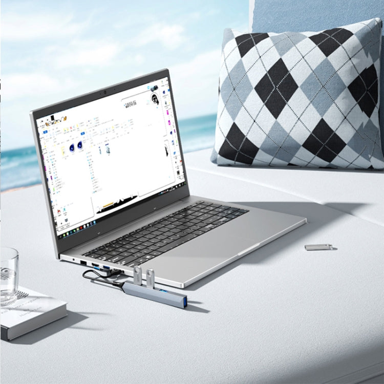 V252B 4 in 1 USB + USB-C/Type-C to USB Multifunctional Docking Station HUB Adapter - USB HUB by PMC Jewellery | Online Shopping South Africa | PMC Jewellery | Buy Now Pay Later Mobicred