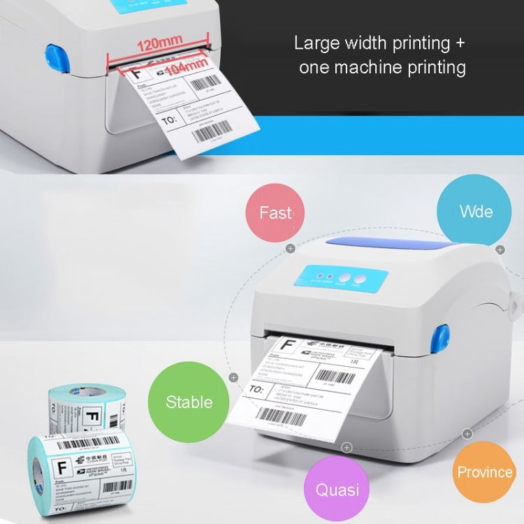 GPRINTER GP1324D Bluetooth USB Port Thermal Automatic Calibration Barcode Printer, Max Supported Thermal Paper Size: 104 x 2286mm - free shipping - PMC Jewellery - Order now!
