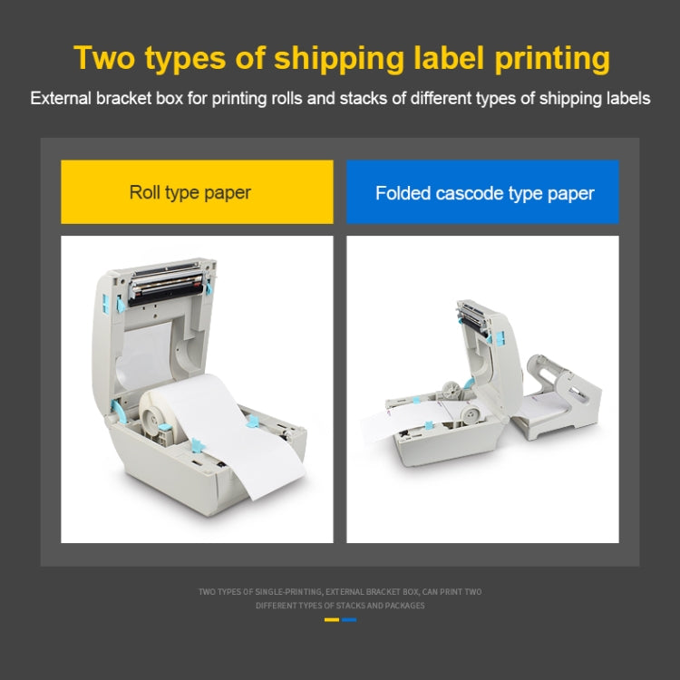 POS-9210 110mm USB +  Bluetooth POS Receipt Thermal Printer Express Delivery Barcode Label Printer, AU Plug(White) - Receipt Printers by PMC Jewellery | Online Shopping South Africa | PMC Jewellery | Buy Now Pay Later Mobicred