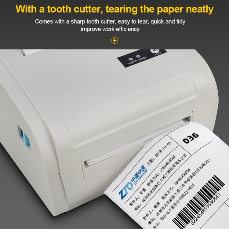 POS-9210 110mm USB +  Bluetooth POS Receipt Thermal Printer Express Delivery Barcode Label Printer, US Plug(White) - Receipt Printers by PMC Jewellery | Online Shopping South Africa | PMC Jewellery | Buy Now Pay Later Mobicred