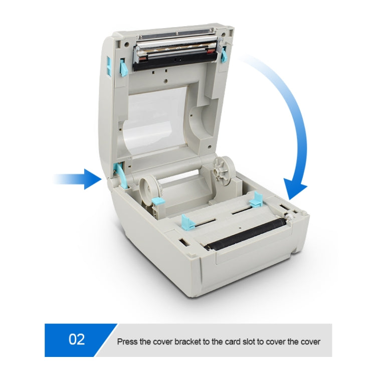 POS-9210 110mm USB +  Bluetooth POS Receipt Thermal Printer Express Delivery Barcode Label Printer, US Plug(White) - Receipt Printers by PMC Jewellery | Online Shopping South Africa | PMC Jewellery | Buy Now Pay Later Mobicred