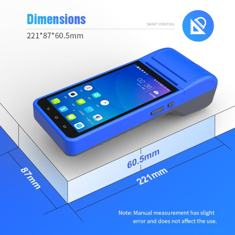 POS-6000 4G Version 1GB+8GB 58mm PDA Handheld 5.5 inch QR Code Android Smart POS Teminal Scanner Printer, EU Plug - Printer by PMC TechLife | Online Shopping South Africa | PMC TechLife | Buy Now Pay Later Mobicred