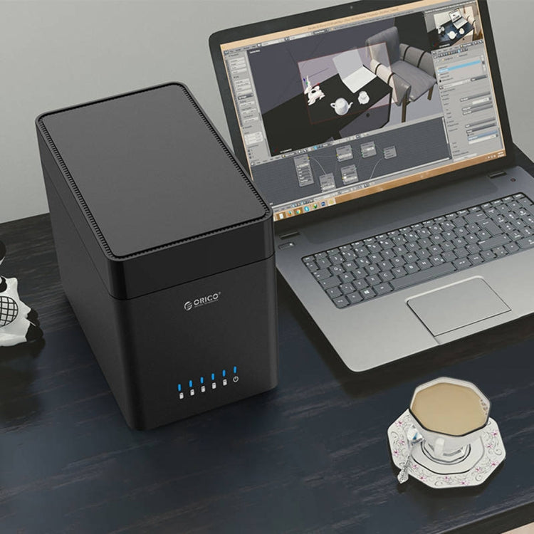ORICO DS500C3 3.5 inch 5 Bay Magnetic-type USB-C / Type-C Hard Drive Enclosure with Blue LED Indicator - HDD Enclosure by ORICO | Online Shopping South Africa | PMC TechLife | Buy Now Pay Later Mobicred