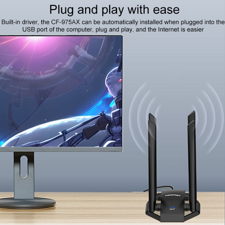 COMFAST CF-975AX 5400Mbps USB3.0 WiFi6 Dual Frequency Free Drive Network Card - free shipping - PMC Jewellery - Order now!