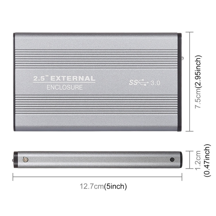 Richwell SATA R2-SATA-1TGB 1TB 2.5 inch USB3.0 Super Speed Interface Mobile Hard Disk Drive(Grey) - free shipping - PMC Jewellery - Order now!