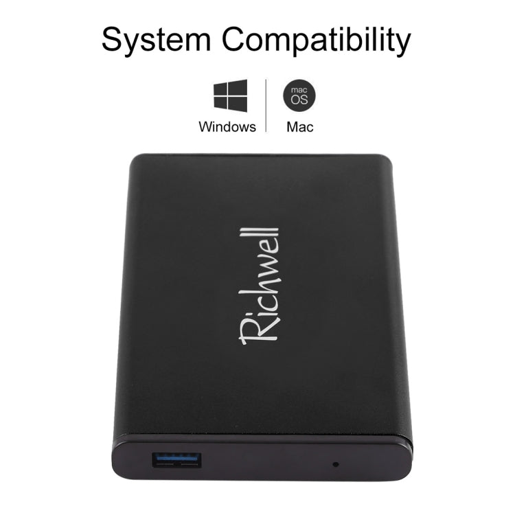Richwell SATA R2-SATA-160GB 160GB 2.5 inch USB3.0 Super Speed Interface Mobile Hard Disk Drive(Black) - free shipping - PMC Jewellery - Order now!