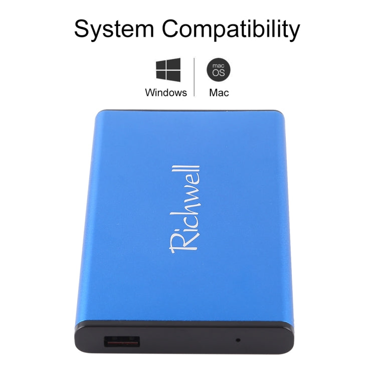 Richwell SATA R2-SATA-160GB 160GB 2.5 inch USB3.0 Super Speed Interface Mobile Hard Disk Drive(Blue) - free shipping - PMC Jewellery - Order now!
