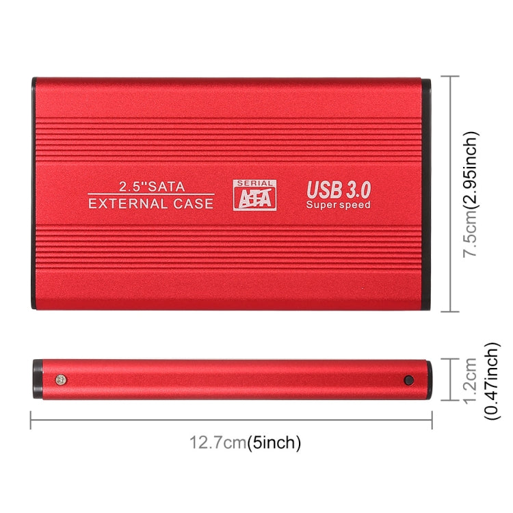 Richwell SATA R2-SATA-250GB 250GB 2.5 inch USB3.0 Super Speed Interface Mobile Hard Disk Drive(Red) - free shipping - PMC Jewellery - Order now!