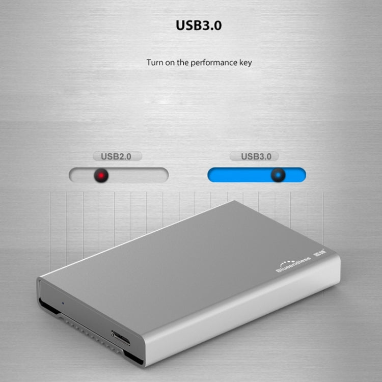 Blueendless U23Q SATA 2.5 inch Micro B Interface HDD Enclosure with USB-C / Type-C to USB-C / Type-C Cable, Support Thickness: 1cm or less - free shipping - PMC Jewellery - Order now!