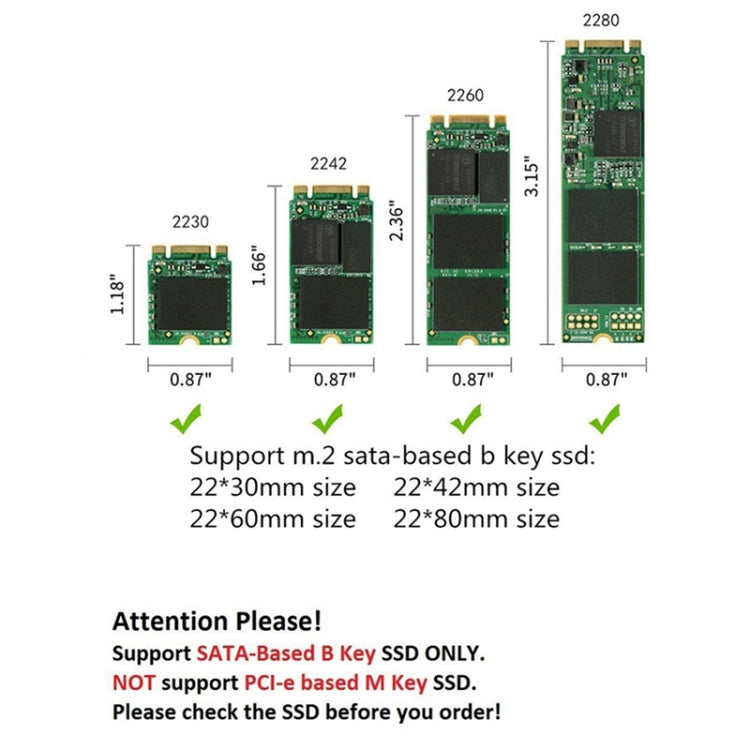 M.2 NGFF to USB-C / Type-C USB 3.1 Interface Aluminum Alloy SSD Enclosure (Silver) - HDD Enclosure by PMC TechLife | Online Shopping South Africa | PMC TechLife | Buy Now Pay Later Mobicred