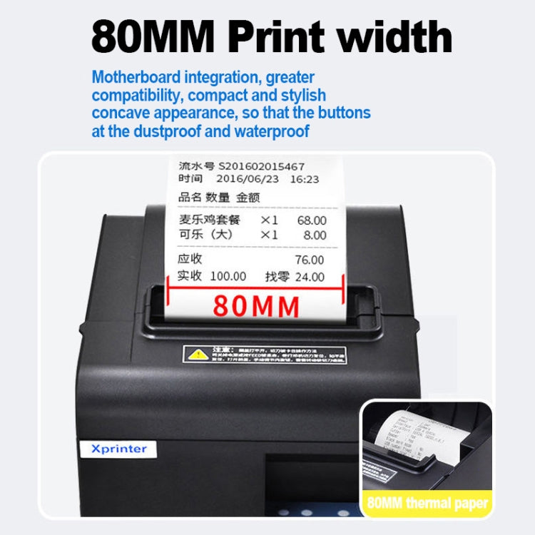 Xprinter N160II USB+WIFI Interface 80mm 160mm/s Automatic Thermal Receipt Printer, US Plug - free shipping - PMC TechLife - Order now!