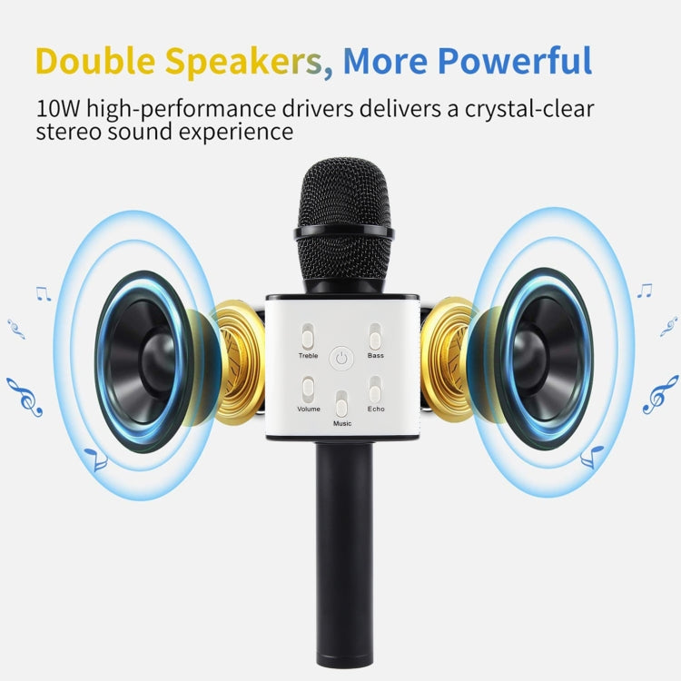 SDRD SD-08 Double Speakers High Sound Quality Handheld KTV Karaoke Recording Bluetooth Wireless Condenser Microphone(Rose Gold) - free shipping - PMC TechLife - Order now!