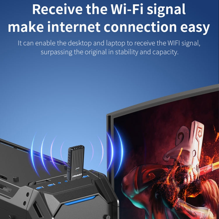 COMFAST CF-970AX 3000Mbps Dual Band Wireless Network Card WiFi6 USB Adapter - free shipping - PMC Jewellery - Order now!