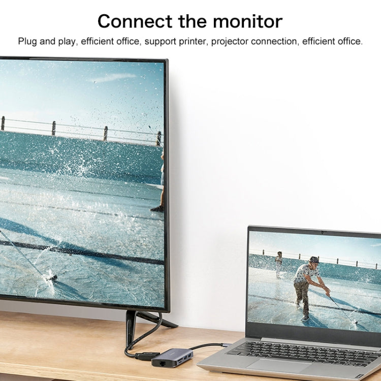 Lenovo F1-C08 8 In 1 Type-C / USB-C to HDMI Multi-function Converter Hub - free shipping - PMC Jewellery - Order now!