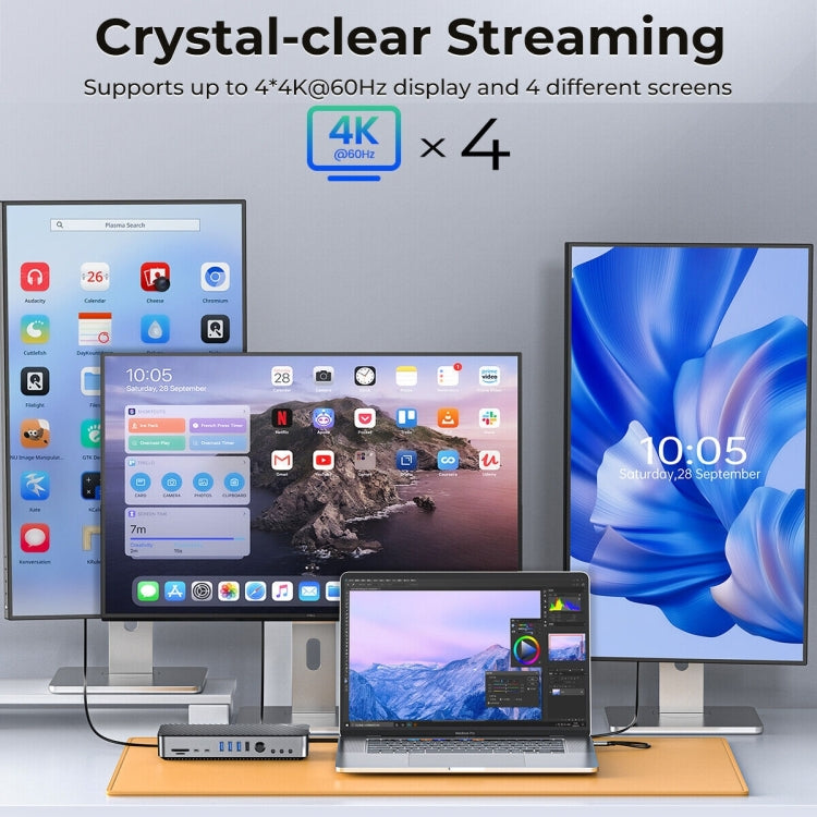 ORICO DKA20-BK-BP 10Gbps 20 in 1 Type-C 3.0 HUB Docking Station(EU Plug) - free shipping - PMC Jewellery - Order now!