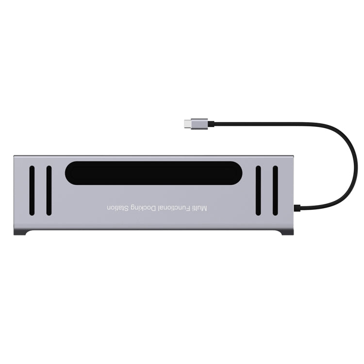 Onten 9199 12 in 1 USB-C / Type-C to USB-C / Type-C + TF / SD Card Slot + RJ45 + 3.5mm Audio + PD USB-C / Type-C Charging + 2 HDMI + 4 USB 3.0 Ports Multifunctional HUB Converter Docking Station - free shipping - PMC Jewellery - Order now!