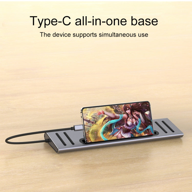 Onten 9199 12 in 1 USB-C / Type-C to USB-C / Type-C + TF / SD Card Slot + RJ45 + 3.5mm Audio + PD USB-C / Type-C Charging + 2 HDMI + 4 USB 3.0 Ports Multifunctional HUB Converter Docking Station - free shipping - PMC Jewellery - Order now!