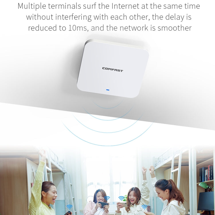 COMFAST CF-E395AX 3000Mbps WiFi6 2.4G & 5.8GHz Dual Band Indoor Wireless Ceiling AP - free shipping - PMC Jewellery - Order now!